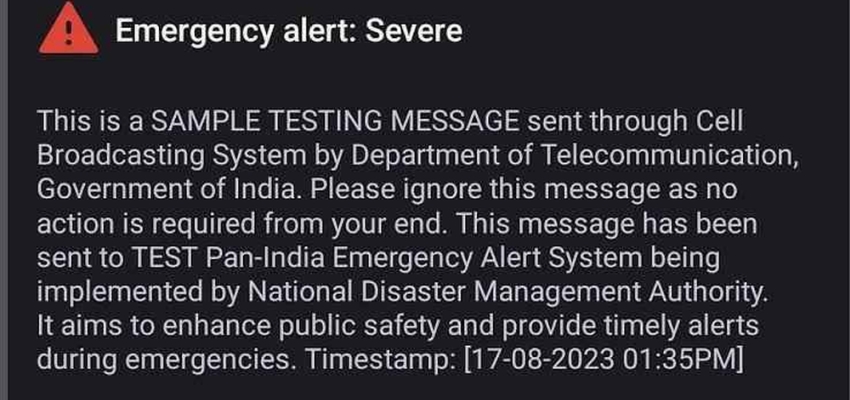 Government’s initiative on emergency mobile alert system	
