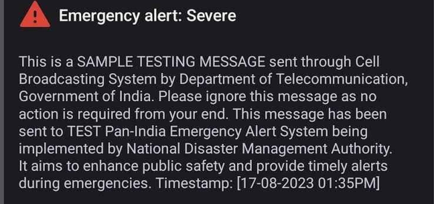 Governmentâ€™s initiative on emergency mobile alert system	